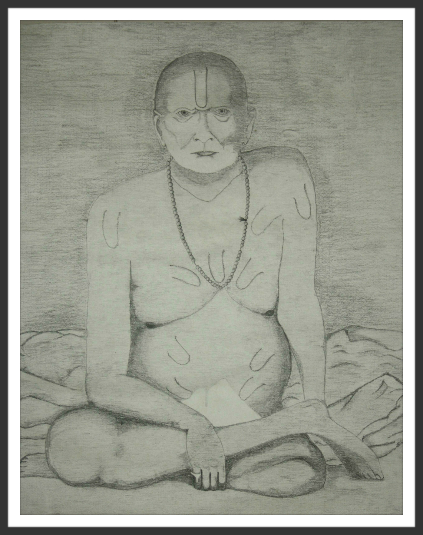 Shree Swami Samartha, Painting by Young Artist Abhilesh Badgujar